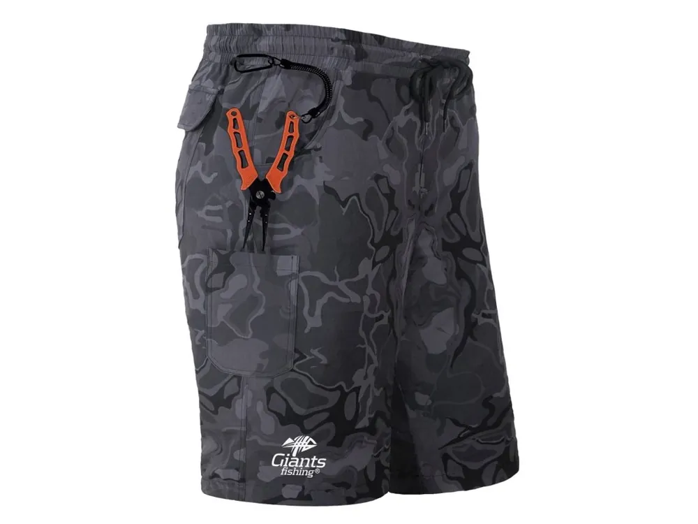 Giants Fishing Kraťasy Shorts Quick Dry UV50+Camo Grey Značkový