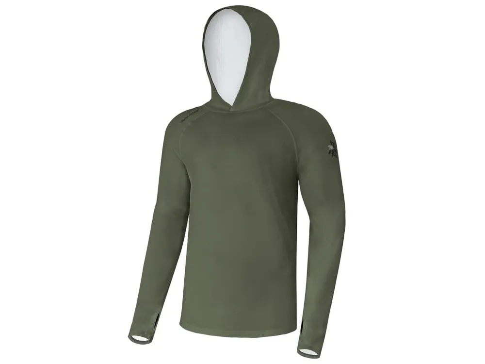 Aktuální Giants fishing Funkční tričko s dlouhým rukávem UV50+Hoodie Dark Green