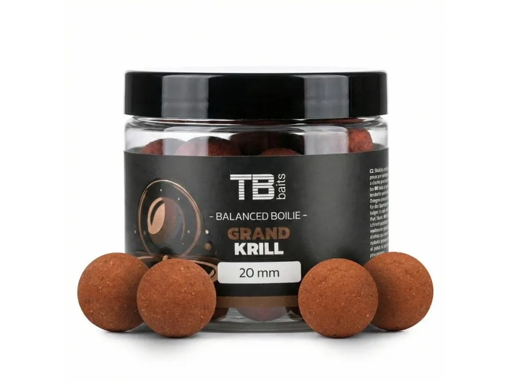 TB Baits Vyvážené Boilie Balanced + Atraktor Grand Krill 100 g Top Prodej