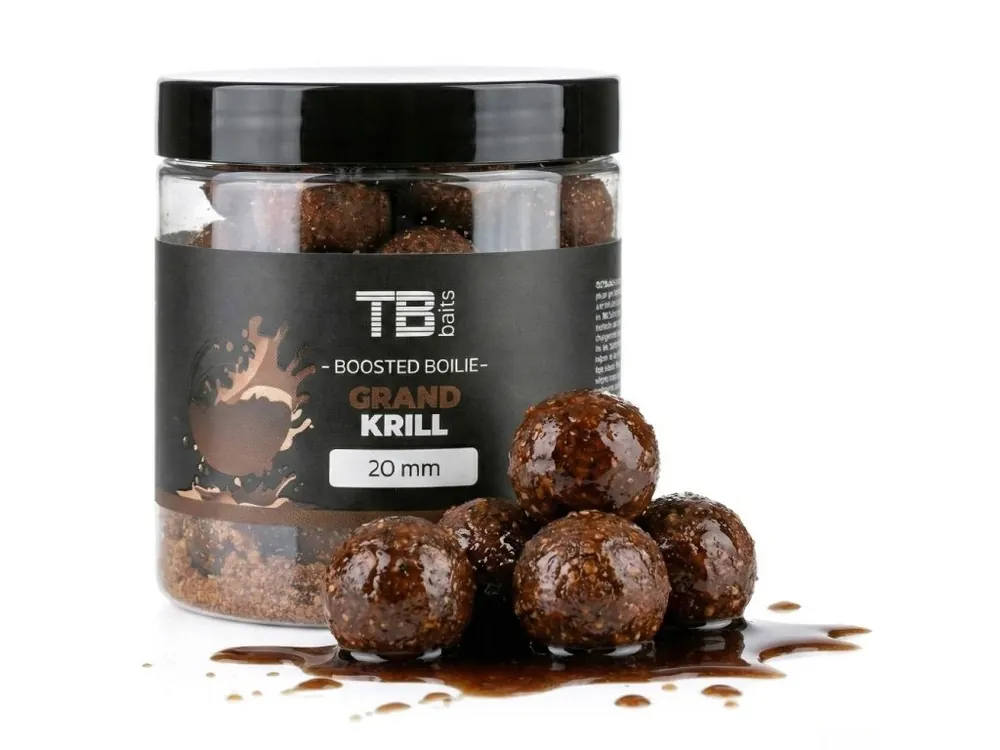 Levný TB Baits Boosterované Boilie Grand Krill 120 g