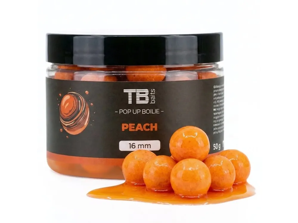 Víkendová Akce TB Baits Plovoucí Boilie Pop-Up Peach + NHDC 50 g
