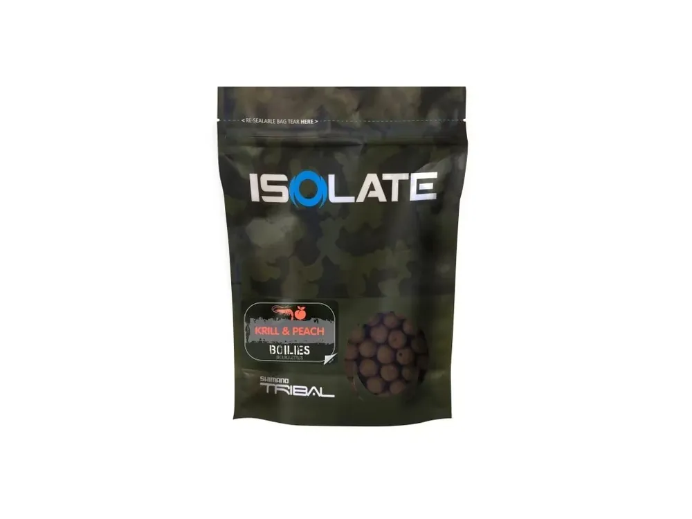 Vysoce Kvalitní Shimano Bait Isolate Boillie Krill Peach - 1kg