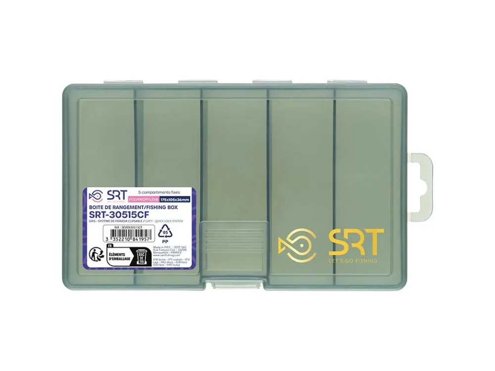Výhodná Nabídka Sert krabička 5 Fixed Compartments Grey (175x105x36 mm)
