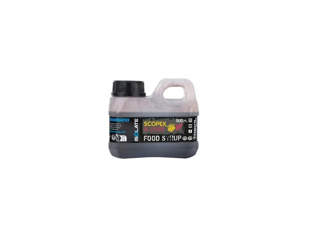 Cenový Hit Shimano Atraktor Bait Isolate Food Syrup 500ml Scopex Liver