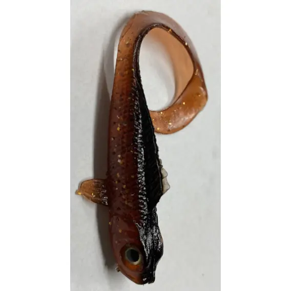 BERKLEY - Gumová nástraha POWERBAIT Minnow Grub ROOTBEER GOLD 10cm 1ks Oblíbený