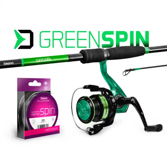 Autentický DELPHIN - Přívlačový set Greenspin 180cm/30g