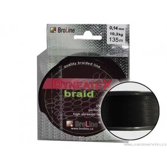 Hit Sezóny BROLINE Dyneatex Splétaná šňůra černá - 0,16mm/11,2kg/135m