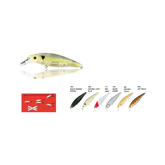 Vrácení Zdarma NOMURA - Live minnow BLACK ORANGE 8cm/11g
