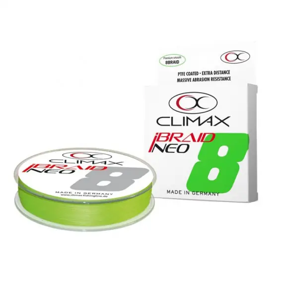 Dokud Zásoby Vydrží Pletenka Climax iBraid NEO 8 Fluo-Zelená 0,16mm/12,3kg/135m