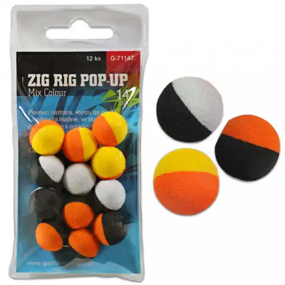 Giants Fishing - Zig Rig Pop-Up 14mm mix barev 12ks Bezpečná Platba