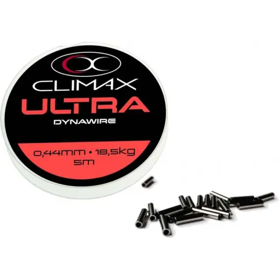 Tovární Cena Vázací lanko Climax DYNAWIRE 0,35mm/14,5kg/5m + 20ks crimps