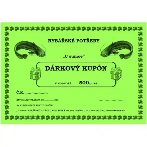 Oblíbený DÁRKOVÝ KUPÓN 500 - TIŠTĚNÝ