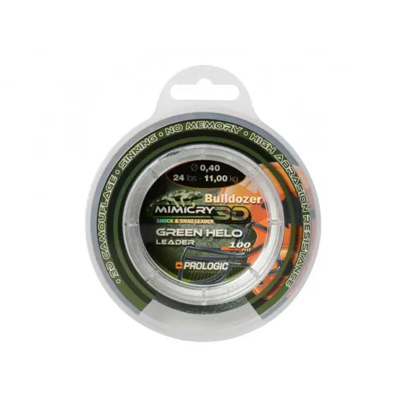 PROLOGIC - Šokový Vlasec Mimicry Green Helo Leader 100m/0,60mm /21,30kg Tovární Cena