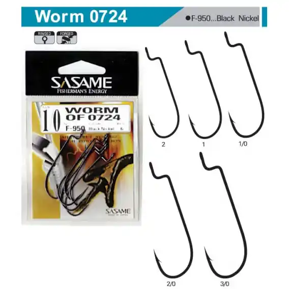 Sasame - Háček WORM 0724 vel. 6 - bal.6ks Cenově Výhodný