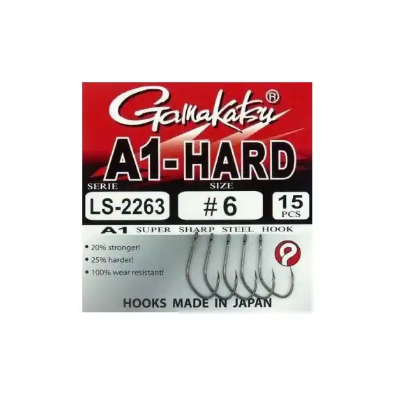 Časově Omezené Háček Gamakatsu A1-Hard LS-2263 s očkem vel.8 (15ks)