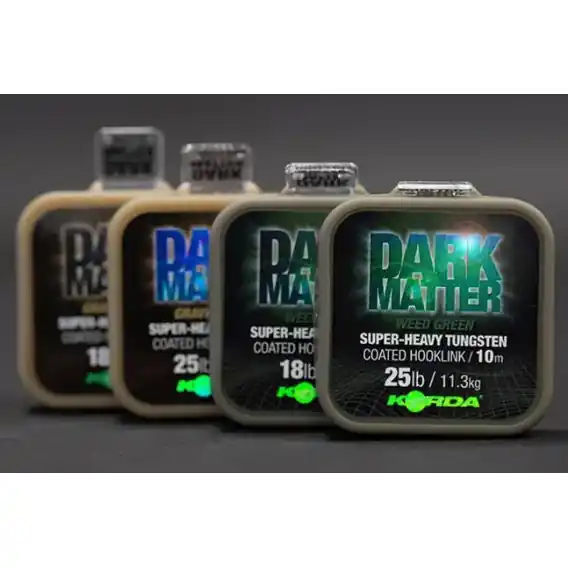 KORDA - Ztužená šňůrka Dark matter Tungsten Coated 11,3kg/10m GRAVEL BROWN Vrácení Zdarma