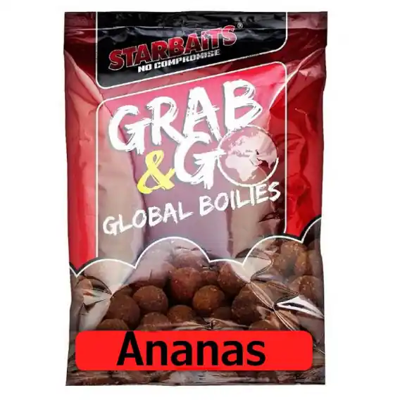 Starbaits Boilie Grab & Go Global Boilies 1kg 20mm - ANANAS Rychlé Dodání