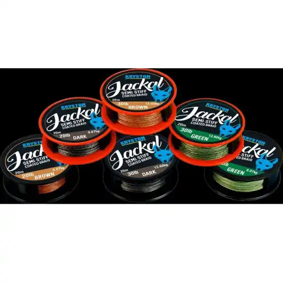 Aktuální Kryston - Potahovaná šňůra Jackal Semi-stiff braid 20lb/20m DARK