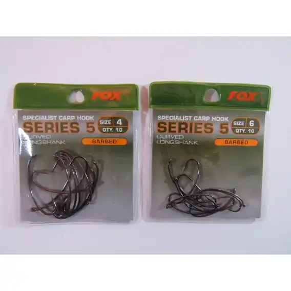 Přímo Od Výrobce FOX - SERIES 5 Specialist Carp Hook CURVED LONGSHANK vel.4 10ks