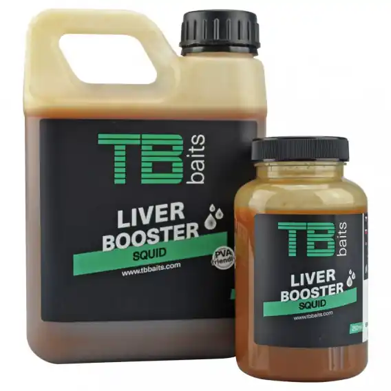 TB baits - Liver Booster SQUID 250ml Cenová Bomba