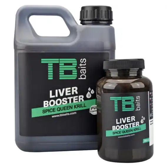 Originální TB baits - Liver Booster SPICE QUEEN KRILL 250ml