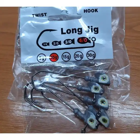 Nakupujte Hned Ice Fish Long Jig 3D oko 4/0 10g 5ks