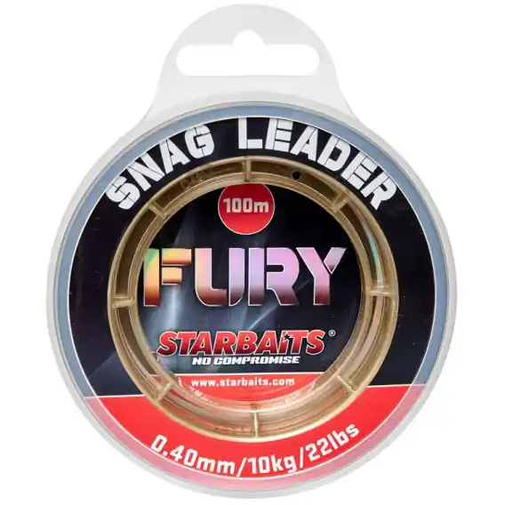 Must-Have Starbaits šokový vlasec FURY Snag Leader 80m 0,50mm/14.40kg