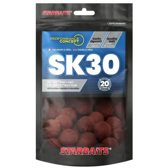 Boilies STARBAITS SK30 200g 20mm/oliheň a krill Nejlepší Cena
