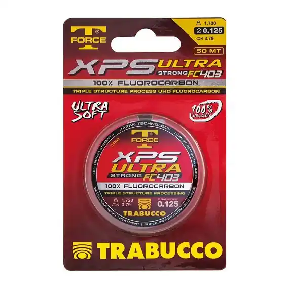 Trabucco Vlasec T-Force XPS Ultra Strong FC403 Fluorocarbon 50m 0,084mm Omezená Nabídka