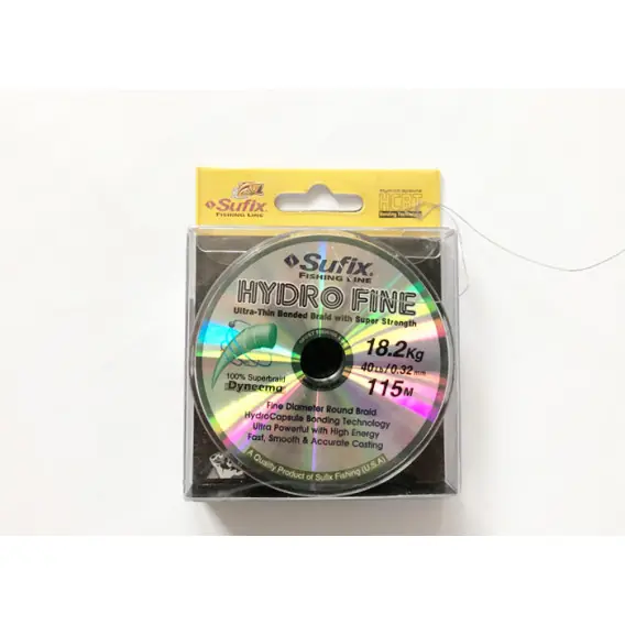 SUFIX - Pletená šňůra Hydro Fine 12lb/0.13mm/5.5kg/115m Odeslání Ihned