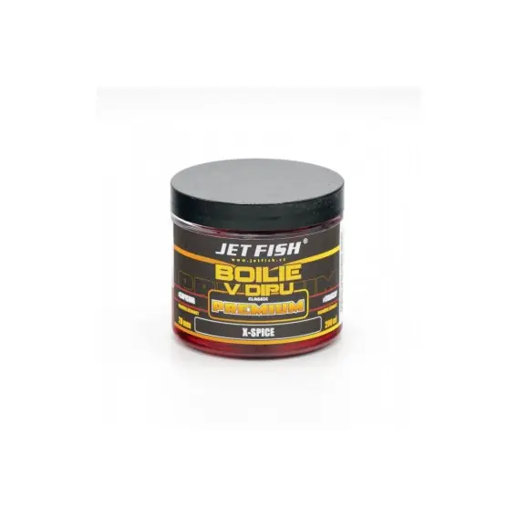 Jet Fish Premium clasicc boilie v dipu 200ml - 20 mm X-SPICE Poslední Šance