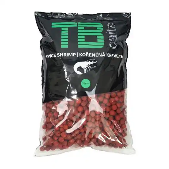 Aktuální TB baits - Krmné boilie KOŘENĚNÁ KREVETA vel. 20mm 10kg