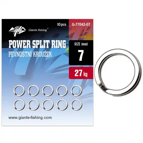 Giants fishing Pevnostní kroužek Power Split Ring 10ks vel.6mm (23kg) Horká Nabídka