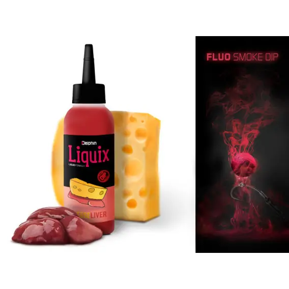 Delphin Fluo dip D SNAX LiquiX / Sýr - játra Originální