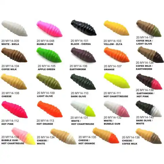 FISHUP Dipované umělé nástrahy Maya 35mm/2,2g 8ks Bubble Gum/Hot Chartreuse Poslední Šance