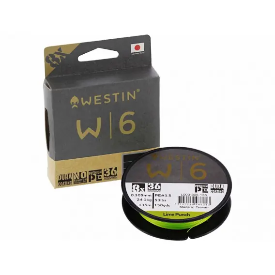 Akční Nabídka WESTIN - Šňůra W6 8 braid Lime Punch 0,148mm/6,8kg/135m