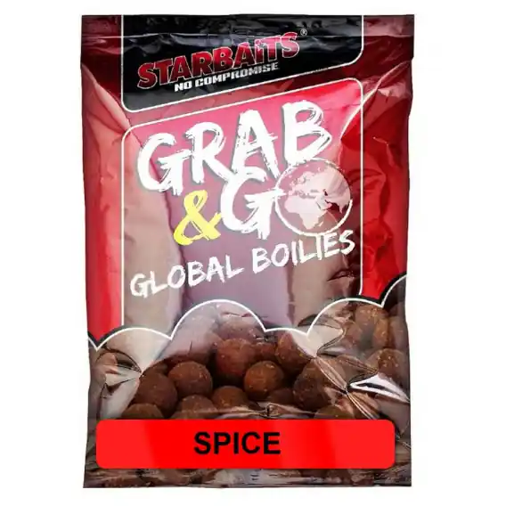 Omezená Nabídka Starbaits Boilie Grab & Go Global Boilies 1kg 20mm - SPICE