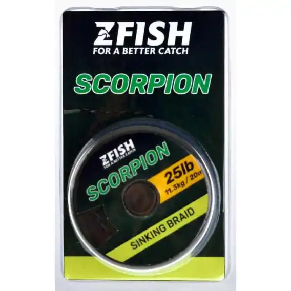 Zfish šňůrka Scorpion Sinking Braid 35LB/15,9kg/20m Speciální Cena
