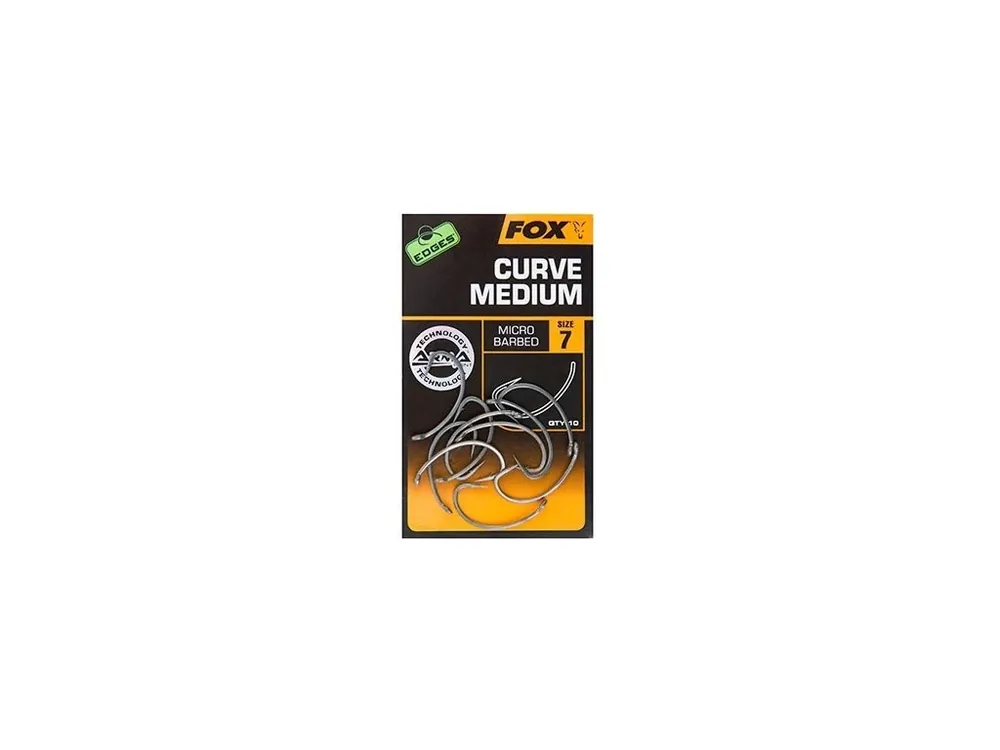Fox Háčky Edges Curve Shank Medium Hooks - velikost 5 Nízká Cena
