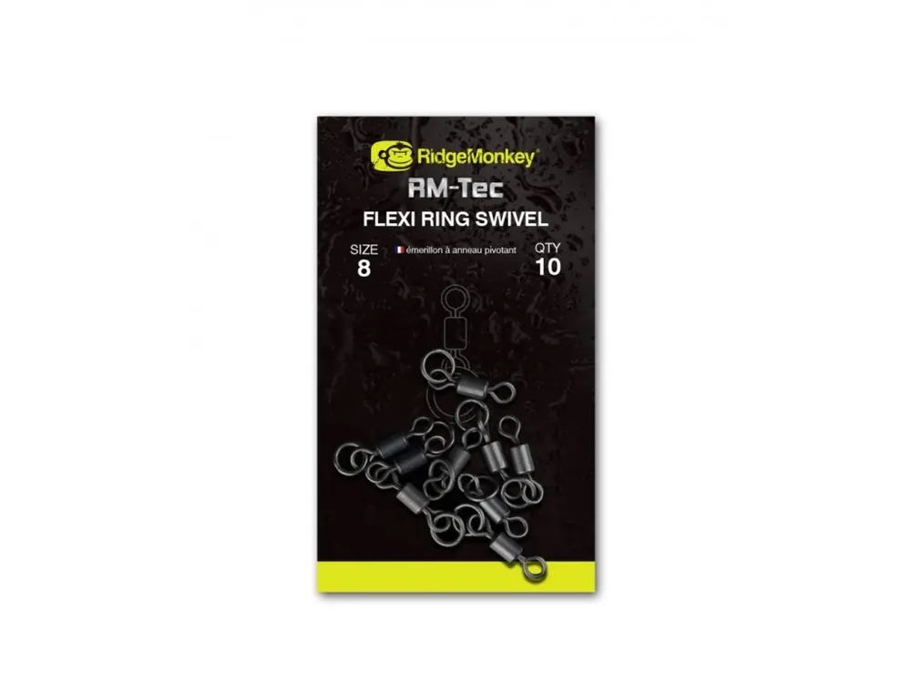 Ověřený RidgeMonkey Obratlík s kroužkem Flexi Ring Swivel vel. 8