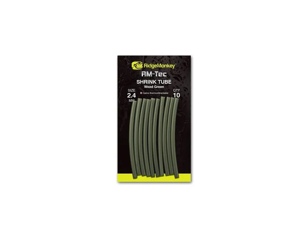 Výprodej RidgeMonkey Smršťovací hadička RM-Tec Shrink Tube 2,4mm Weed Green 10ks
