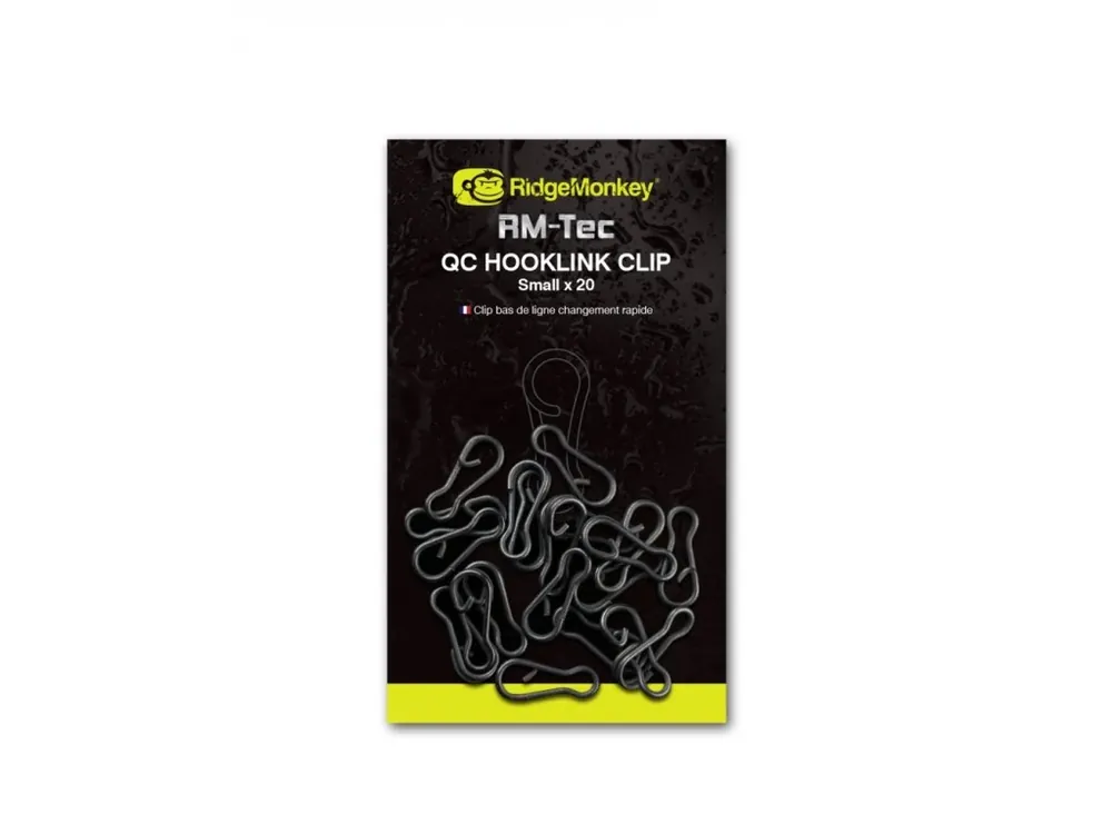 Cenová Bomba RidgeMonkey Klip RM-Tec Quick Change Hooklink Clip Small 20ks