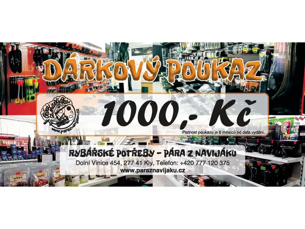 Dárkový poukaz 1.000 Kč Nejprodávanější