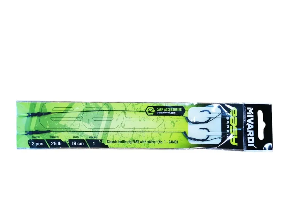 Výprodej Mivardi Classic boilie rig Easy s obratlíkem vel. 1 camo