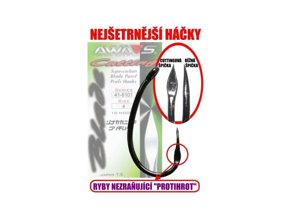 Nejprodávanější Awa-Shima Cutting blade 6101 bez protihrotu vel.4 10 ks