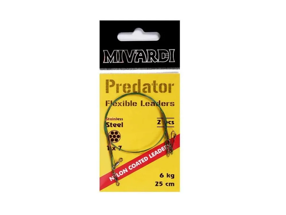 Aktuální Mivardi Predator, lanko obratlík + karabinka 12 kg