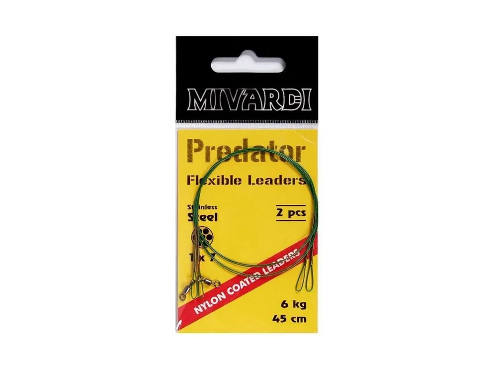 Levný Mivardi Predator, lanko obratlík + očko 6 kg