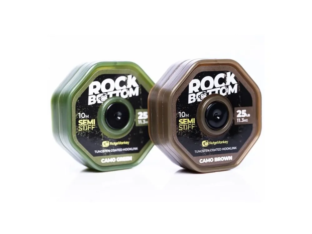 RidgeMonkey Šňůrka RM-Tec Rock Bottom Tungsten Coated Soft 25lb 10m Camo Brown Akční Nabídka