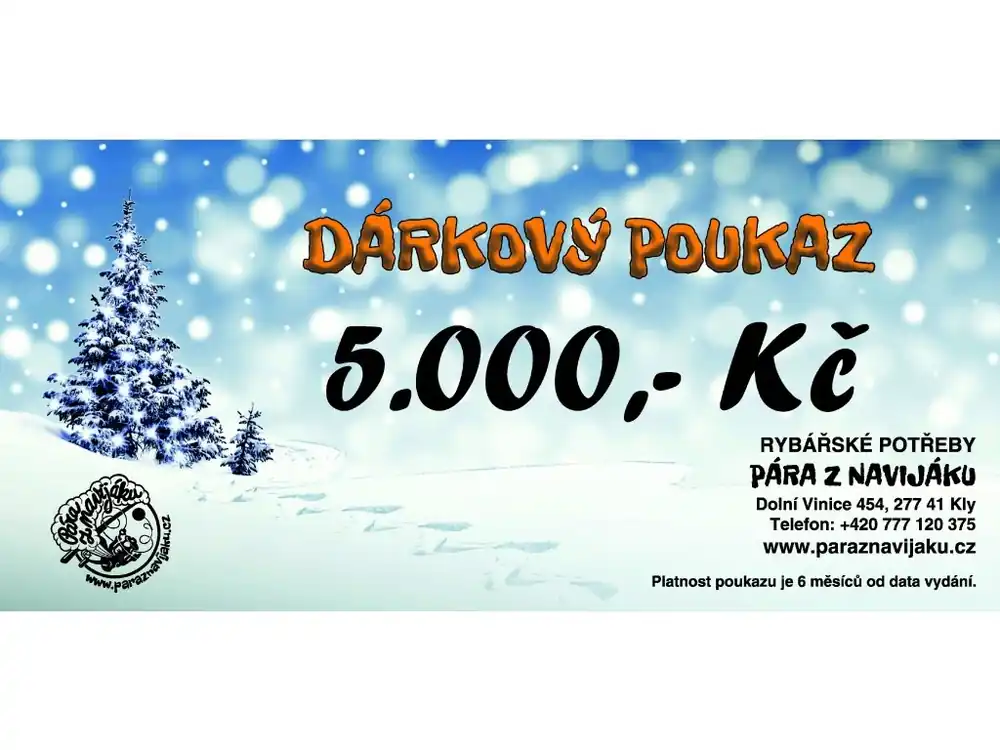 Nejlepší Cena Vánoční poukaz 5.000 Kč