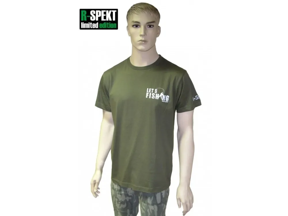 Tovární Cena R-Spekt Tričko Let´s Fishing with R-Spekt khaki vel. M